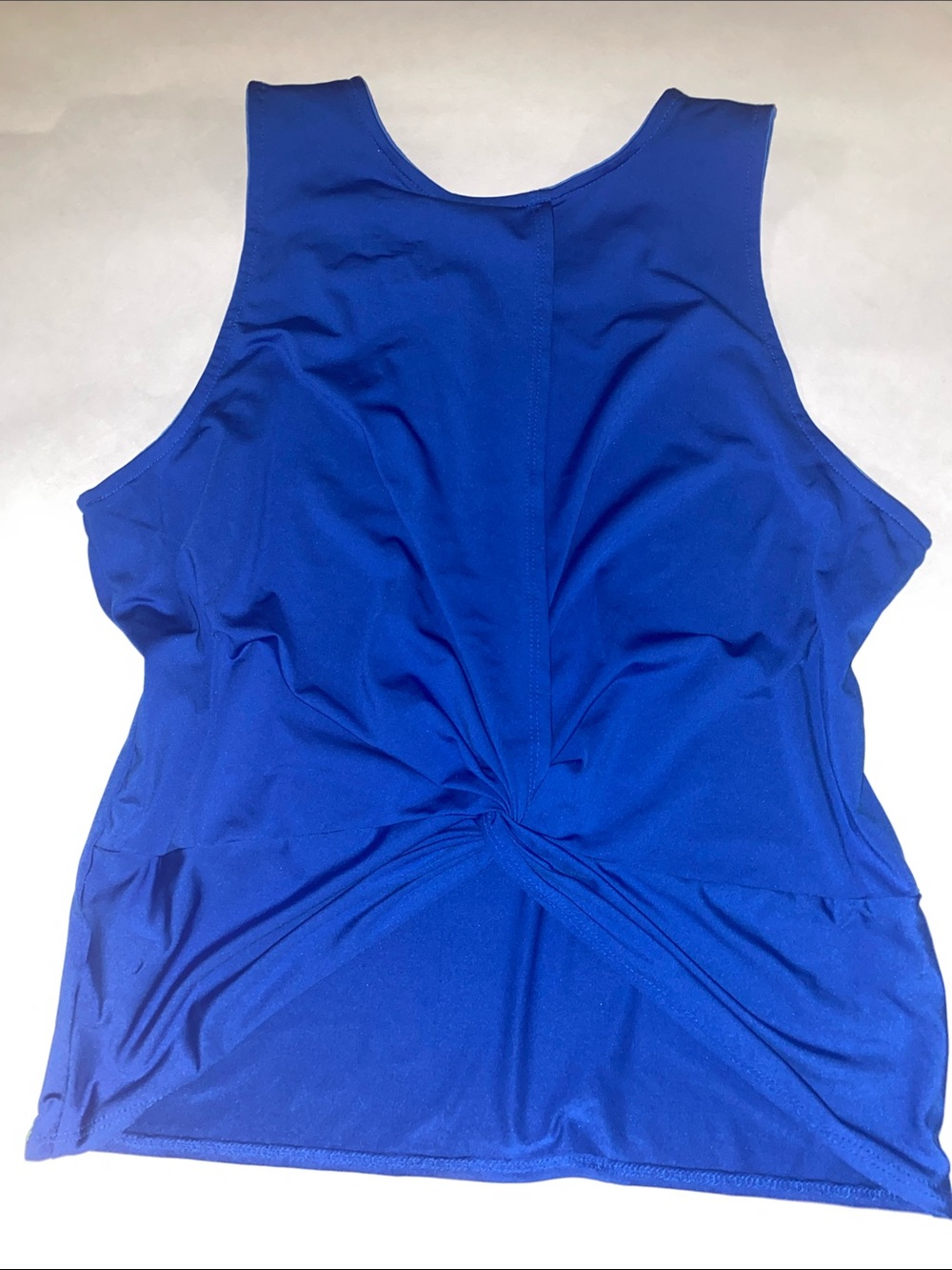Lucky in Love Racerback Twist Tank in Cobalt Blue